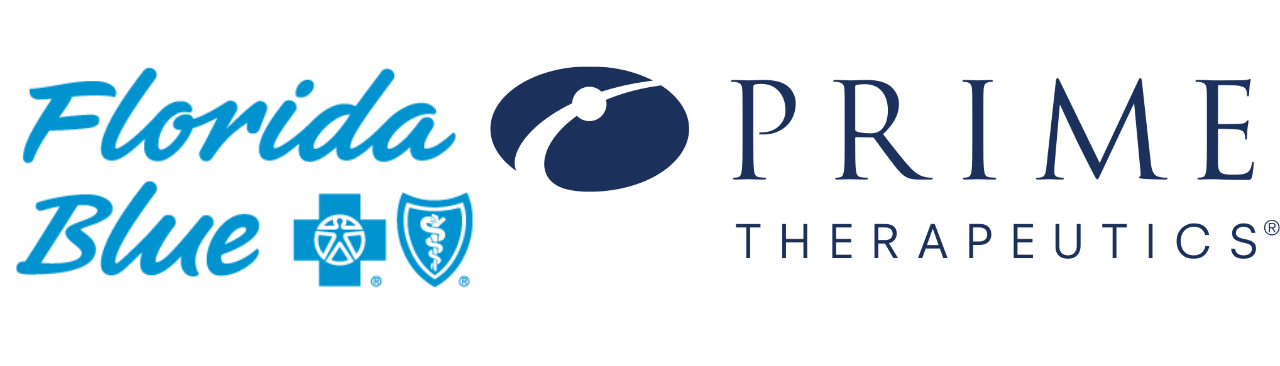 Combined logos for Prime Therapeutics and Florida Blue on a white background