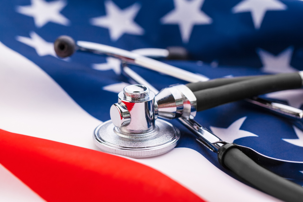Healthcare.gov American Flag with Stethoscope